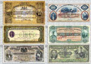 billetes mexicanos con sello de embargo legal