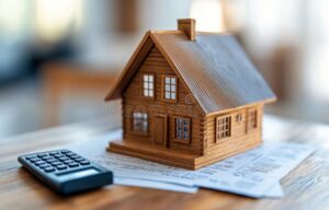 casa nueva con calculadora y documentos financieros 1