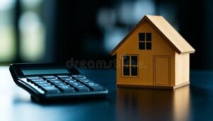 Cómo puedo saber si mi crédito Infonavit está en pesos o en VSM 38 casa y calculadora sobre mesa de madera