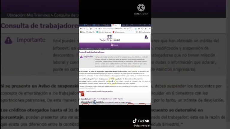 computadora mostrando sitio web de credito infonavit