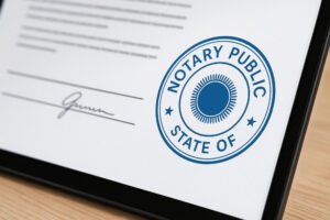 contrato legal con sello de privacidad digital