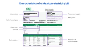 factura de electricidad en mexico con medidor electrico