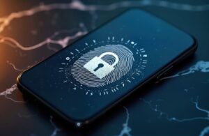 icono de bloqueo en telefono movil moderno