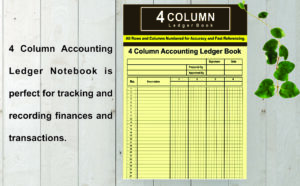 libro de contabilidad con columnas de numeros