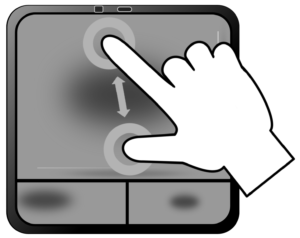 mano cambiando icono en pantalla computadora
