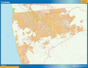 mapa detallado de fraccionamiento los valles tijuana