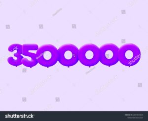 numero 3500000 en fondo blanco