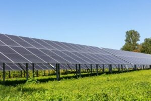 Cómo Funcionan Los Paneles Solares De Thrive Solar México 41 paneles solares instalados bajo cielo azul claro