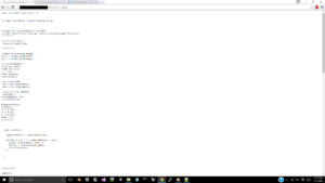 pantalla con codigo php en navegador chrome