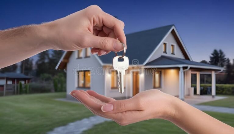 persona entregando llave de casa nueva