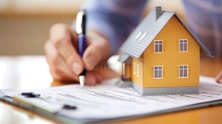 persona firmando contrato de prestamo hipotecario