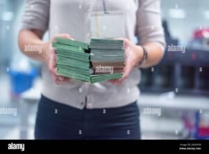 persona organizando sus finanzas con sobres