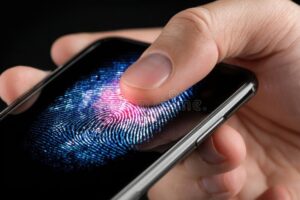 Cómo Bloquear Una App Con Huella Digital En Tu Teléfono Fácilmente 40 persona usando lector de huellas digitales smartphone