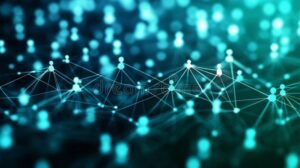 red digital conectando nodos abstractos