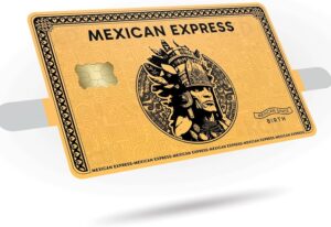 tarjeta american express con bandera de mexico