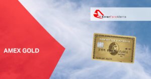 tarjeta american express con signo de alerta rojo