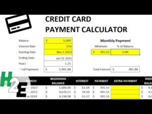 tarjeta de credito con saldo y calculadora